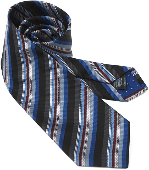 (ネクタイ用手提げ袋付き)（全品リボン掛けブランドBOX入り）ネクタイ ブランド ポールスミス ネクタイ (8cm幅) マルチストライプ柄Ａ  (グレー/ブルー系マルチストライプ（PS175）) [並行輸入品]